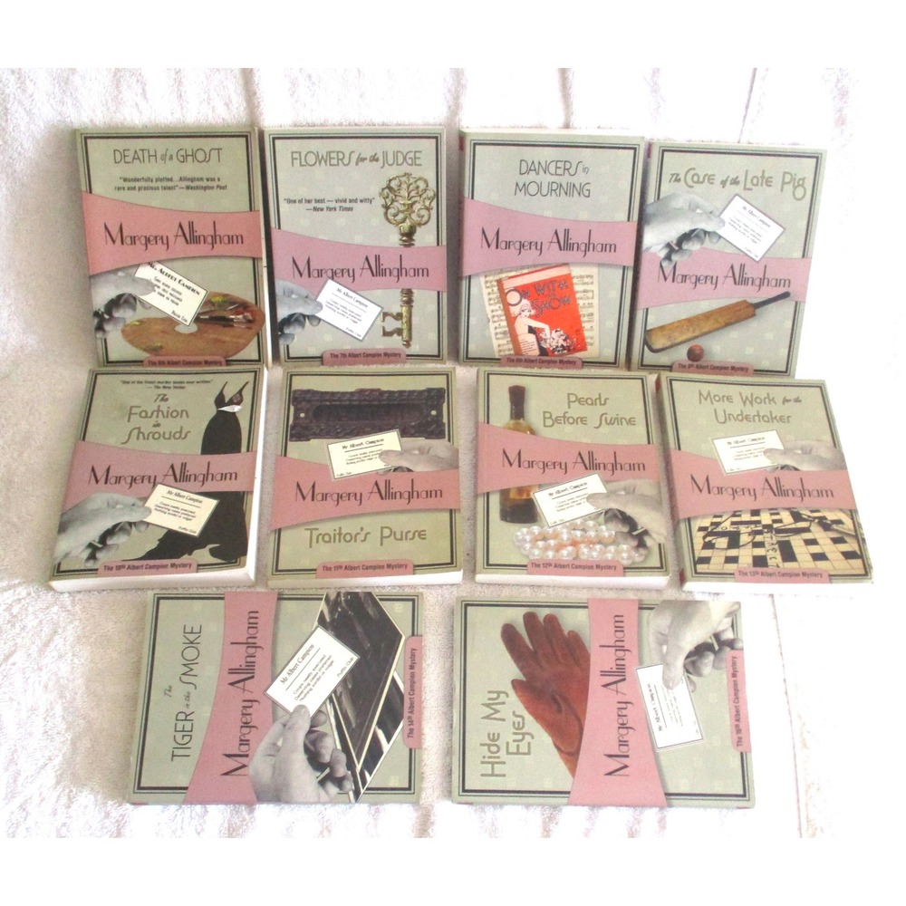Margery Allingham Albert Campion Mystery 10 Book Set Vintage Style Paperbacks